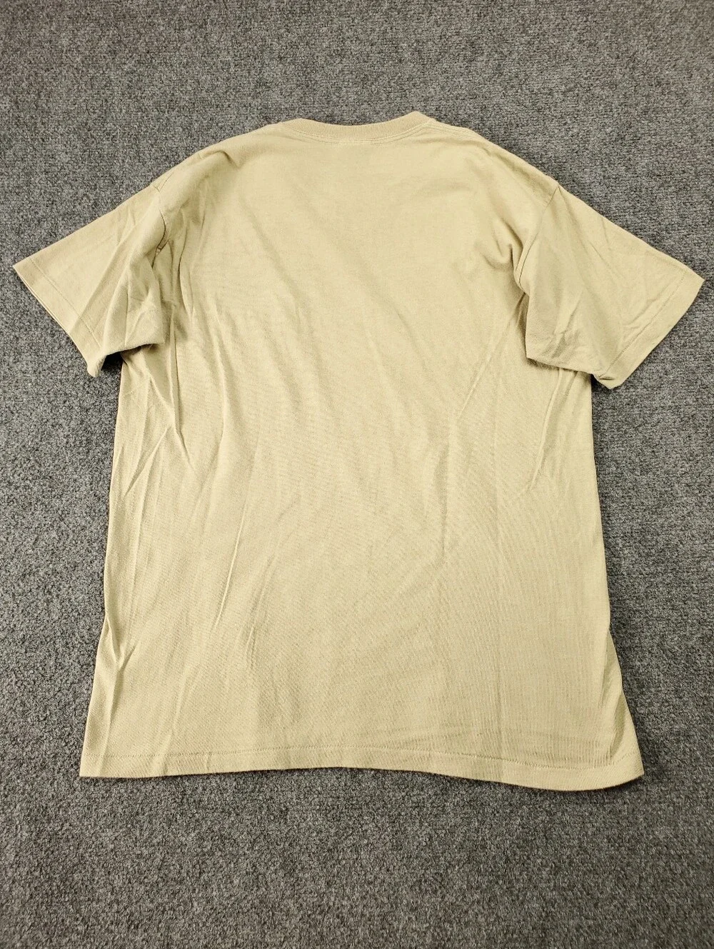 Vintage 90s Y2K Gap Pocket T Shirt Medium Tan Beige Military Style Single Stitch